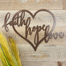 Load image into Gallery viewer, Faith Hope Love Heart